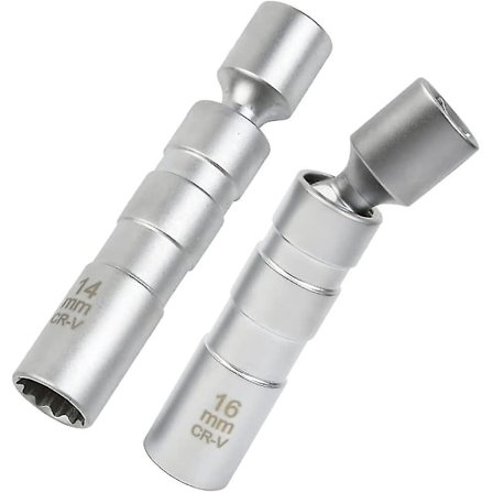 2 stk Universal Fleksibel Tennplugg Nøkkel Magnetisk Tennplugg Sokkel Nøkkel