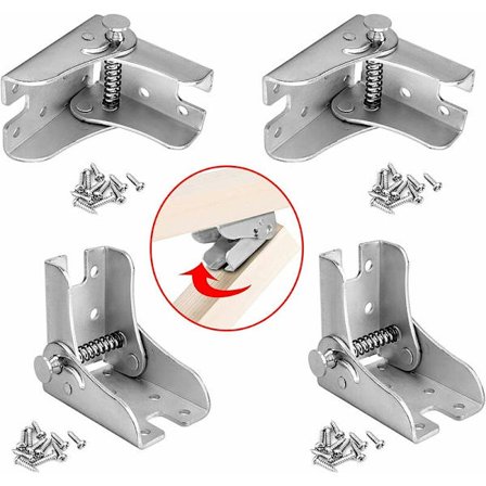 4 stk sammenleggbare hengsler, selvlåsende hengsler, selvlåsende hengsler, egnet for sammenleggbare bordben tilbehør 67x60x53mm Lager 80Kg (2 venstre 