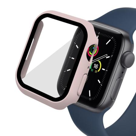 Enkay 2-i-1 Skal + Skärmskydd För Apple Watch 8 & 7 41mm - Rosa Rosa