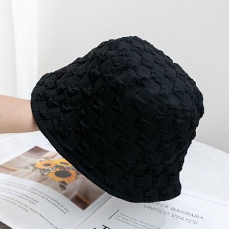 Bomullshinkhattar Dam Sommarhatt SVART