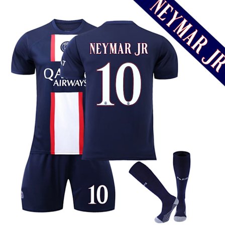 Paris 22/23 Fotbollströja Hemträning T-shirt Shorts Kit Mbappe 7 Kids 22(120-130CM) Neymar jr 10 XL