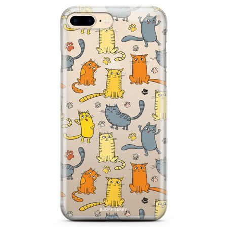 Bjornberry iPhone 7 Plus TPU Skal - Kattmönster
