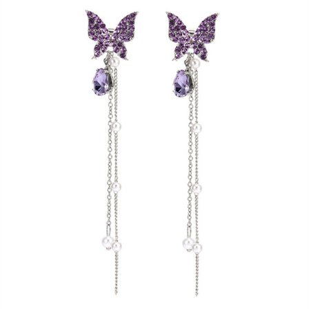 2 par lilla sommerfugl perle kvast øreringe