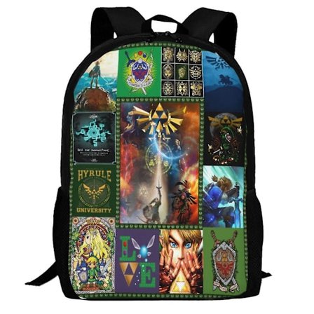 j7337 The Legend Of Zelda Ryggsäck, 3D-tryckt Laptop Ryggsäck Lättviktig Casual Dagsryggsäck Bokväska Multifunktionell Reseryggsäck e7337 (FMY)
