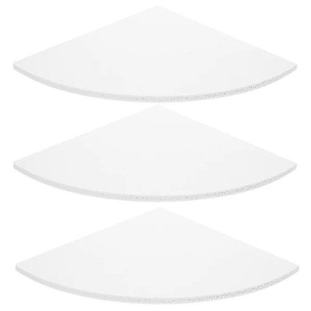 RY-3 st vita väggmonterade hörnhyllor Vägghylla Sovrum Diverse Displayställ Väggdisplayhyllbräda-HP