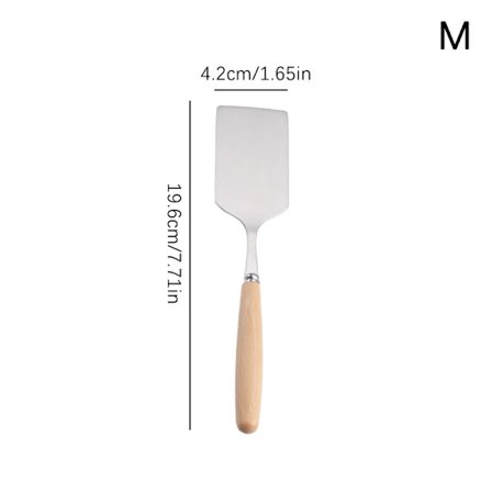 Rustfritt stål firkantet biff stekespade trehåndtak P