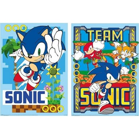 Sonic The Hedgehog Affisch (2-pack) 38,2 cm x 3,7 cm x 3,7 cm Mu