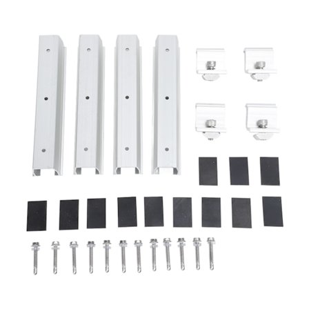 4-pack Solpanelmonteringsskenor Z-fästen Kit Aluminiumlegering Tak Solpanelmonteringssystem Kit HZ0101