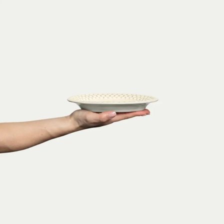 Mateus Bubbles Tallerken Sand 16x20