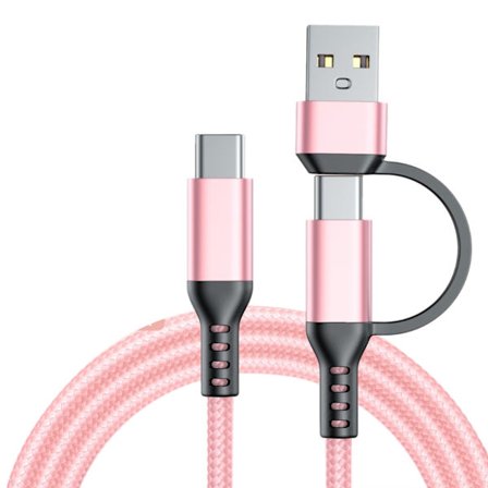 1m Lang Hurtiglading 60W Type C/USB Ladekabel med Nylonflettet Design USB C Telefon Ladeledning