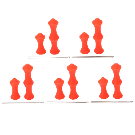 5 sæt buestrengsfaner Beskytter blød silikone bueskydningsfingrebeskytter med monteringsstift til udendørs skydning