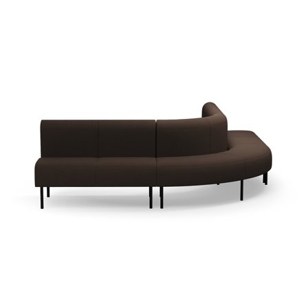 Sofa VARIETY, 90° Außenecke, Stoff Blues CSII, dunkelbraun