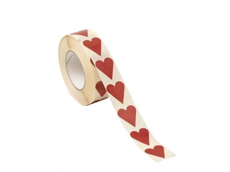 HEDLUNDS OF SWEDEN Etikett hjärta röd 19x24mm 1000/rl - Lyreco - Emballage och lagerutrustning - Presentinslagning - Presentetiketter