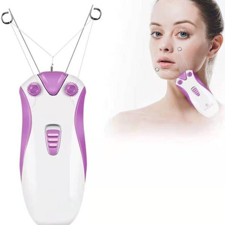 Elektrisk ansigstrådfjernelse - Genopladelig hårfjerner (Rose Red) KLB