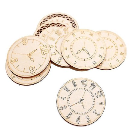8 stk Veggklistremerker i tre med ur-mønster, veggdekorasjon, DIY-veggdekor, Fo
