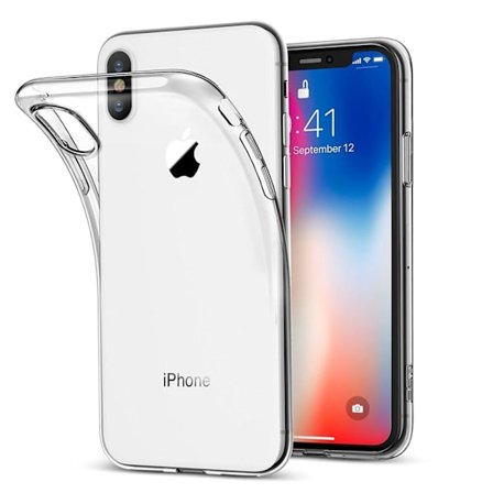 Fullt cover gjennomsiktig TPU deksel til iPhone