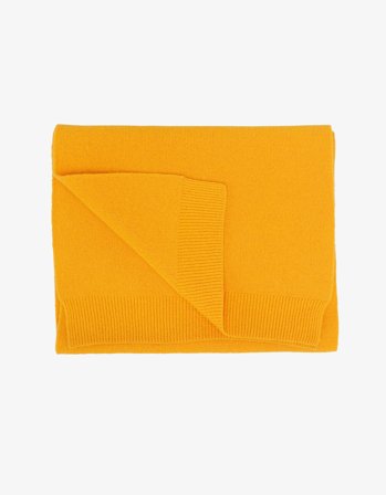 Merino Wool Scarf - Burned Yellow - One Size
