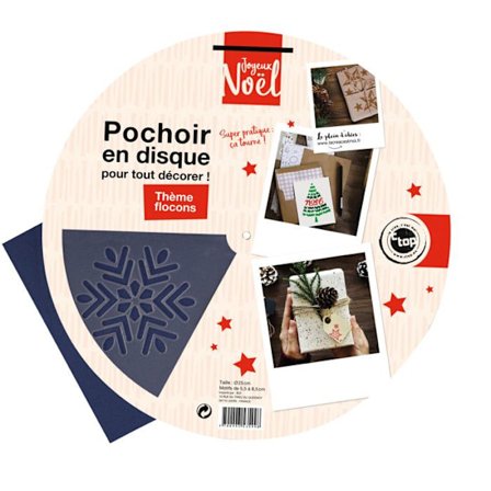 Julstencil 25 cm Snöflingor 5,5 till 8,5 cm