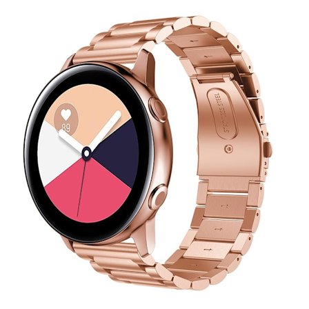 Metallarmband i Rostfritt Stål för Samsung Galaxy Watch Active - Roséguld