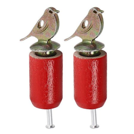 2 st Fågelvissel Leksak Handvridna Ljud Roligt och Lärorikt För Fågelträning Festartiklar Småbarn Vissel Trä Ljud [D]