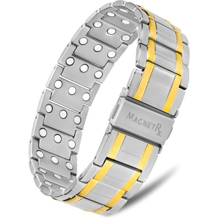 1 KPL Vahva titaani magneettinen rannekoru – Magneettirannekorut miehille – Premium-taitettava lukko ja säädettävä pituus