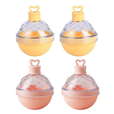 4 isterningbakker, iskugleform, slikfarvet iskugleform, rund silikone isterningform