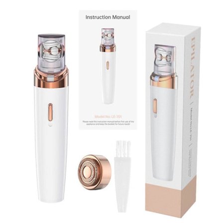 Ansiktsepilator for kvinner, fjerning av ansiktshår for kvinner, glatt og silkemyk våt/tørr ansikts- og kroppsepilator