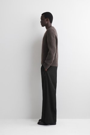 COS Oversized Wool-Yak V-Neck Jumper in Brown - Men
