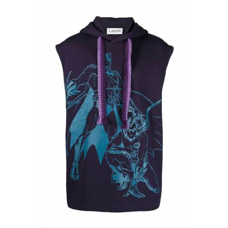 Lanvin, Sweater Paars, Heren, Maat:M,print