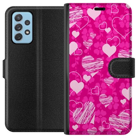 Kompatibelt Plånboksfodral till Samsung Samsung Galaxy A52 5G PopHjärtMönster