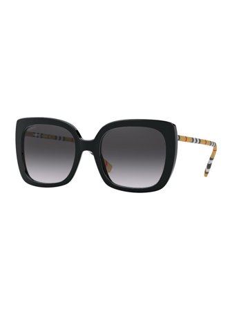 Burberry Classic Reloaded Sunglasses with a frame made of acetate in black and lenses made of plastic in grey gradient