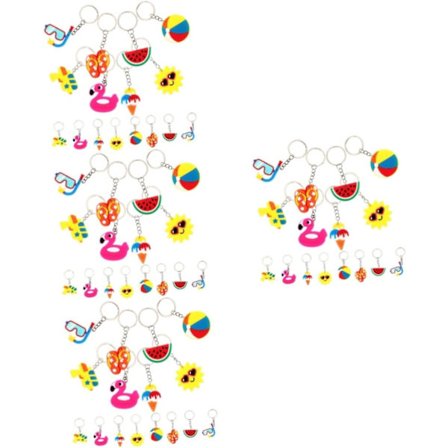 64 st Hawaiian Nyckelring Tofs Lei Favörer Nyckelring Leende Monster