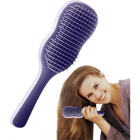 1 KPL Banaanin Ilmatyynyharja Naisille - Ilmatyynyhierontahiusharja, Sopii Helposti Takkuuntuville Hiuksille