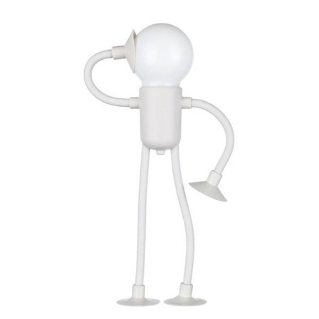 Sød Let Pære-Mand Børnelampe - 2024 Udskiftelig Form Let Pære-Mand, Mini Bordlampe med Sugekop -