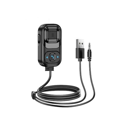 Bluetooth 5.1 Bilmottagare 2 I 1 Rx/Tx Brusreducerande Bluetooth 3.5mm Aux Adapter Stöd för Siri för Bilstereo/St