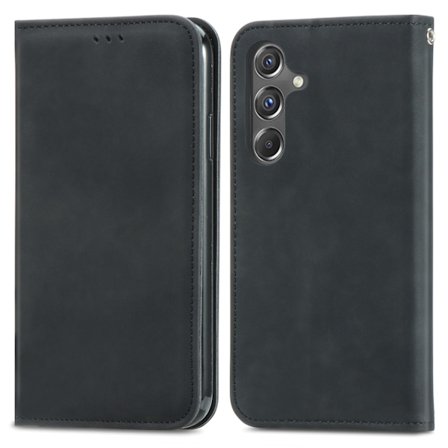 Etui til Samsung S25 svart Magnetisk lær kortspor lommebok stativ