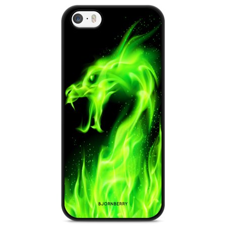 Bjornberry Skal iPhone 5/5s/SE - Grön Flames Dragon