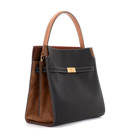 Tory Burch, Lee Radziwill Shoulder Bag Zwart, Dames, Maat:ONE Size,leer