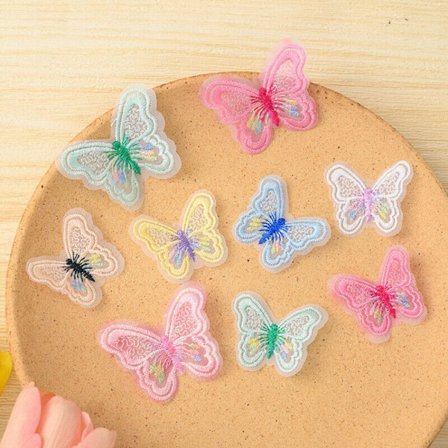 Butterfly Cloth Patches Butterfly broderte blondeklær