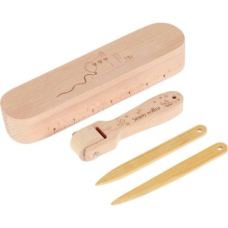 Fire-delt multifunktionelt syværktøjssæt - til udglatning af stof og strygning af sømme