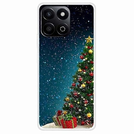 TPU-puhelinkotelo Honor Play 60 Plus 5G/200 Smart 5G/Play 9T/X7c 4G -malleille, juhlava joulukuvio