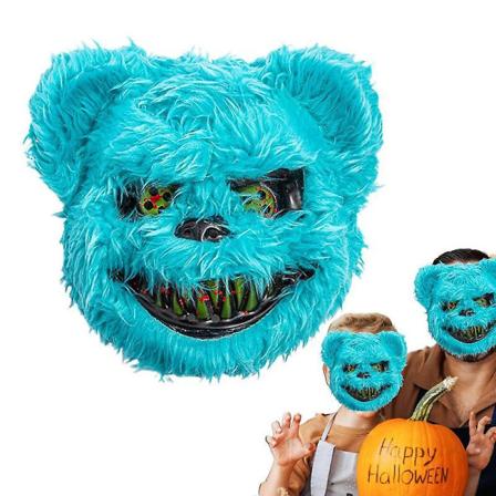 Bloody Cover Halloween Bloody Bear cover Spooky cover Halloween-naamiaisiin juhla-cosplay-asujen rekvisiitta Blue