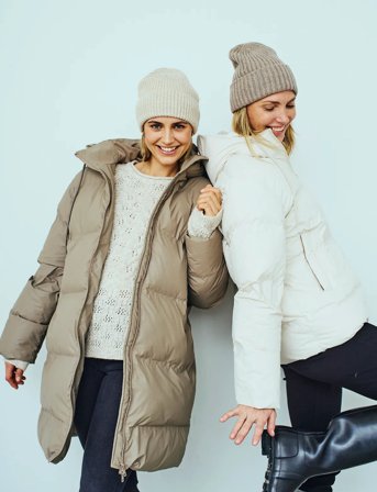 FREE/QUENT Long Jacket - Beige - M