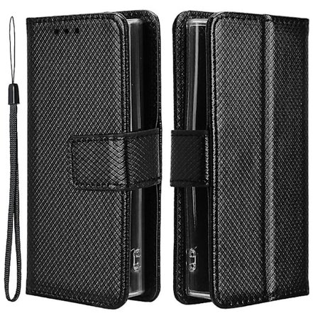 Til Nokia 105 4G (2023) Diamanttekstur PU Læder Wallet Telefon Cover Beskyttende Støtte Cover [FW]