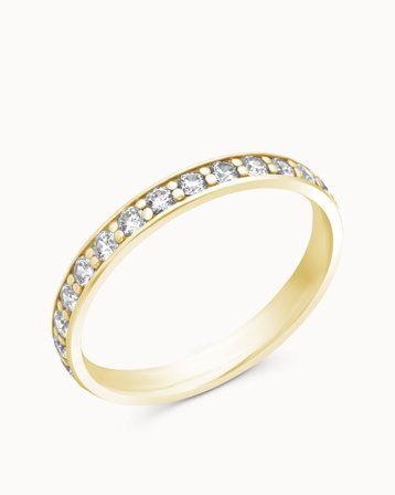 Leoni 18 Karat Gelbgold Laborgezüchtete Diamant 2 mm - Verlobungsringe & Trauringe bei Vanbruun