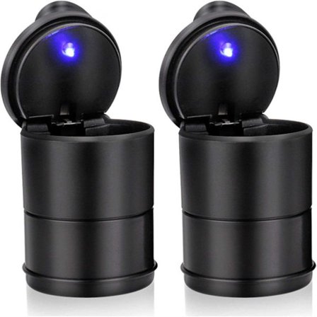 Bärbar Askkopp för Bil, Luktsäker och Vindtät Avtagbar Askkopp för Bil och Lastbil, Flamskyddad Mini Papperskorg Organizer, Rökfri