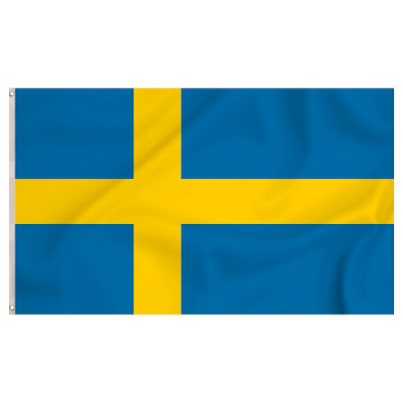 Svensk flagga 150 x 90 cm med metallöljetter