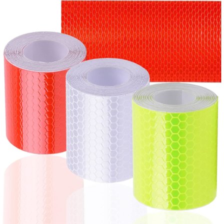 3 stk. reflekterende selvklæbende tape, refleks sikkerhedsadvarselstape, sikkerhedsmærke til bil/motorcykel/cykel/nataktivitet (5 cm x 3 m)