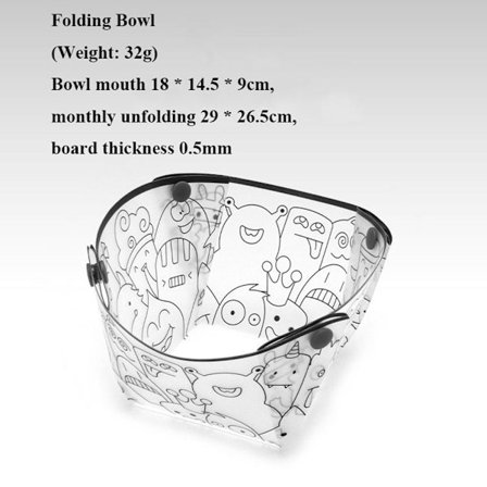 Utendørs sammenleggbar servise Bærbare skåler Tallerkener 1 1