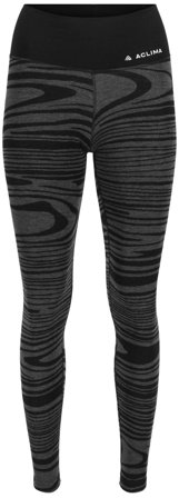 Aclima WarmWool Longs High Waist naisten kerrastohousut, Black Motion - Villakerrastot